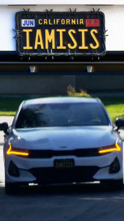 DMV wants woman to change 'IAMISIS' license plate