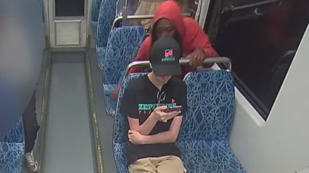 Video shows moments prior to fatal train stabbing