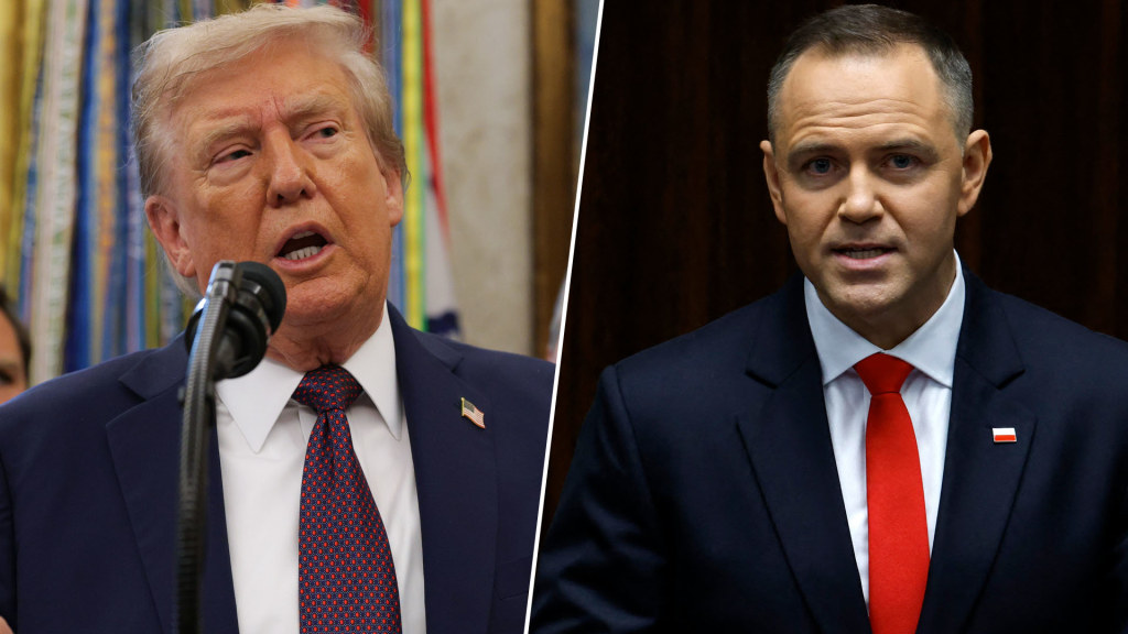 Trump meets with president of Poland