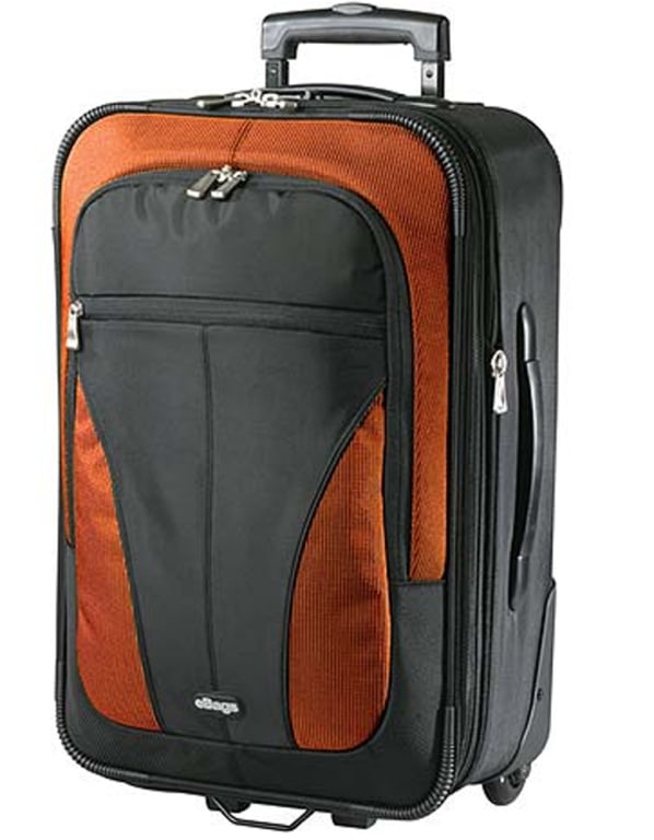 Ebags carry store on suitcase