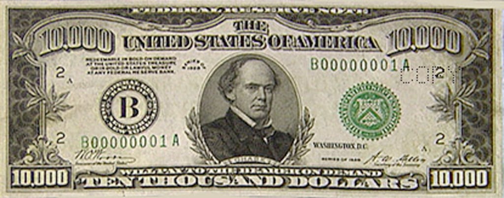 $10,000 Donomination US Paper Money for sale