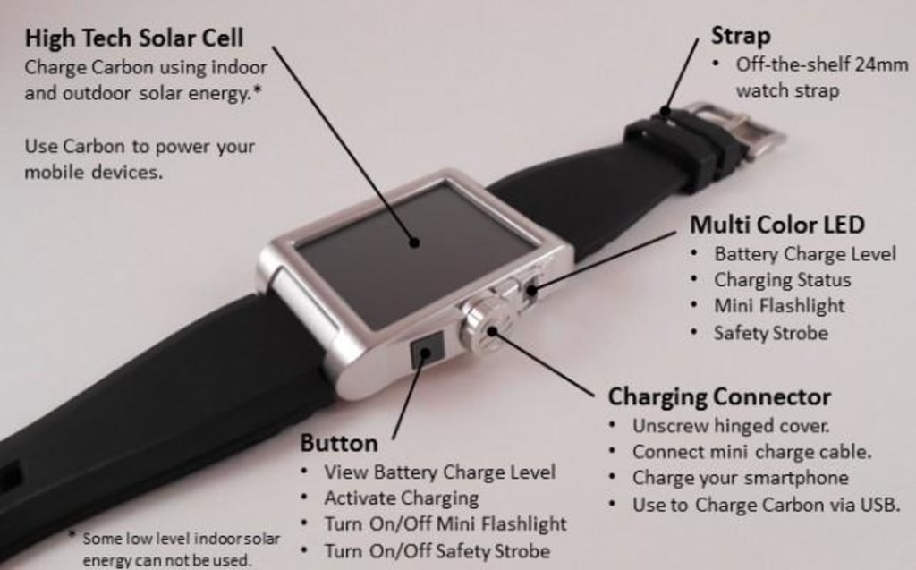 Juice on the Go Solar Powered Wristband Can Charge Your Phone