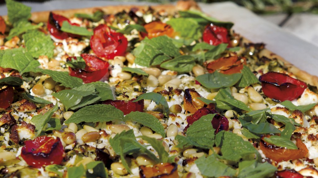 Zucchini and Feta French-Style Pizza