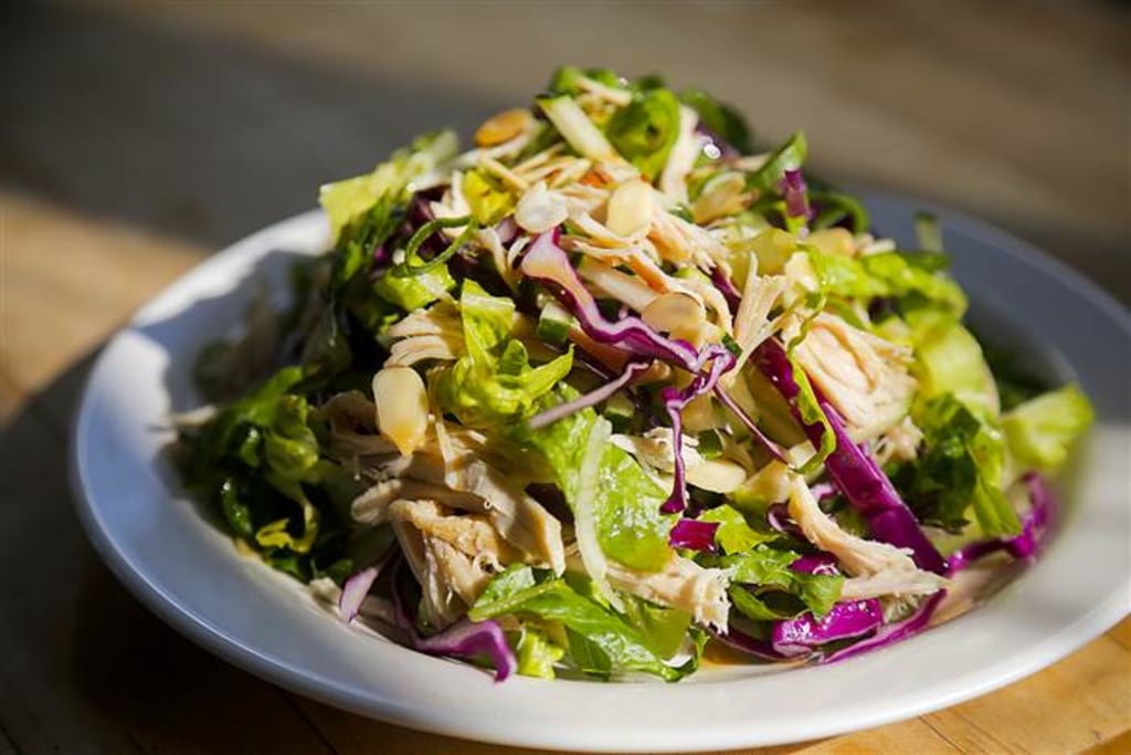 Chinese chicken salad with sesame dressing.