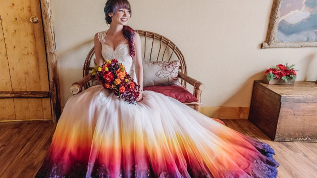 See why multicolored wedding dresses are the latest bridal trend See why multicolored wedding dresses are the latest bridal trend