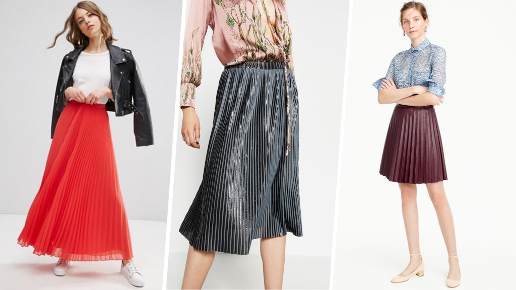 Leather pleated skirt sales boohoo