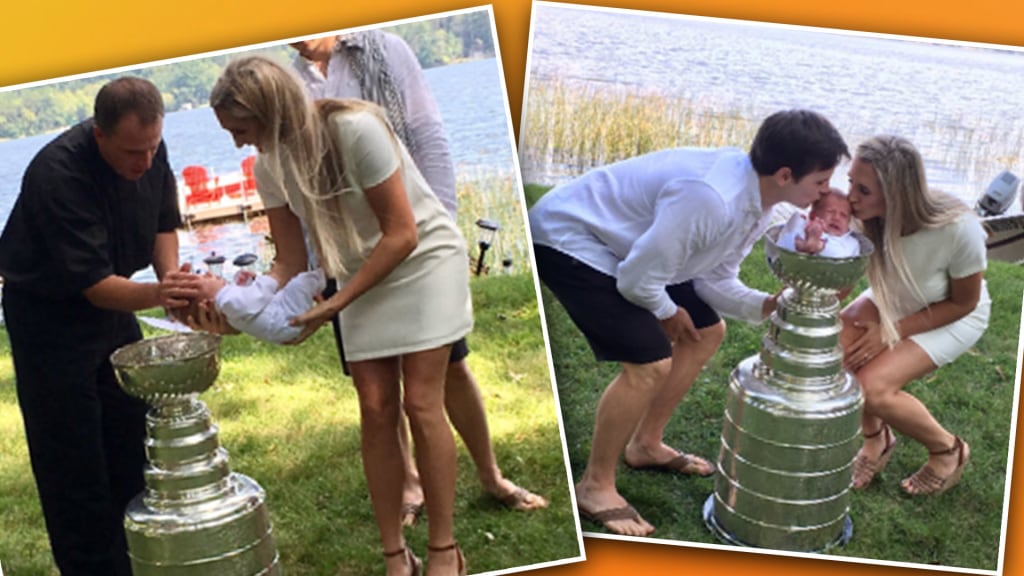 Photo: Baby is not impressed at all with the Stanley Cup 