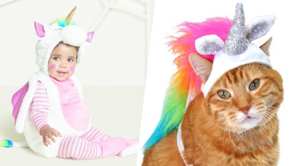 Unicorn cat costume for girl cheap