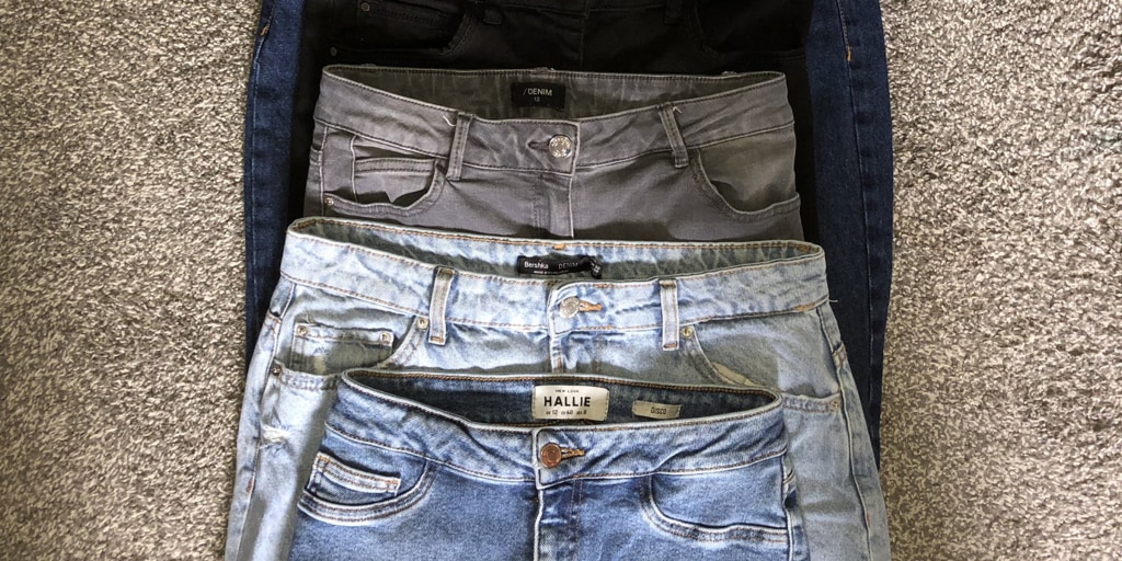 Denim Faded Plain Jeans Pant Waist Size 28 TO 36