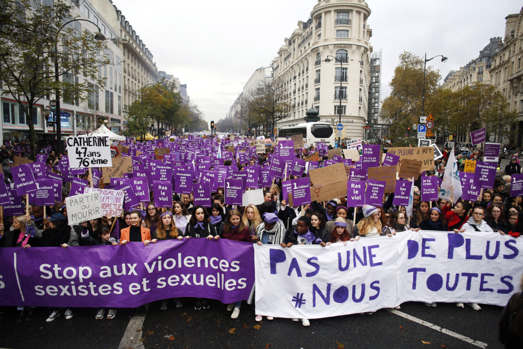 Thousands protest in Paris against domestic violence after 130 ...