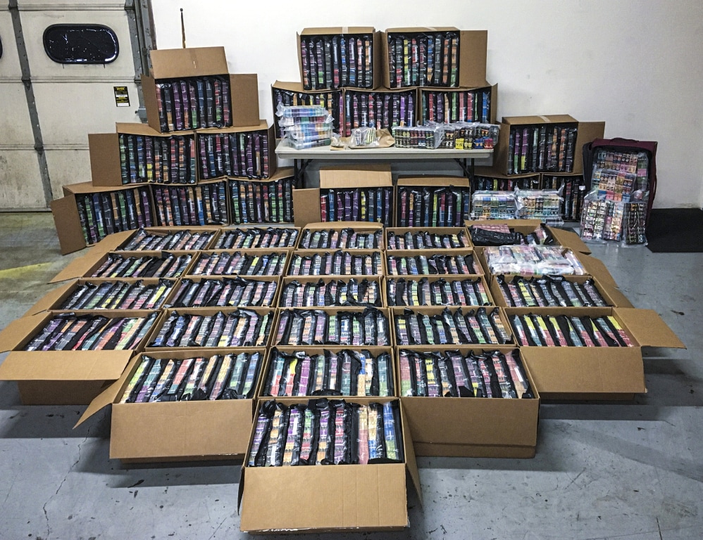 Over half a million marijuana vapes seized in the U.S. in the last 2 years