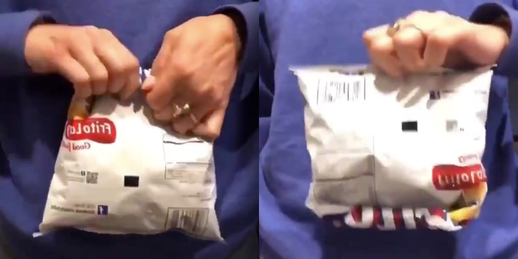 chip bag wrinkler in their pocket｜TikTok Search