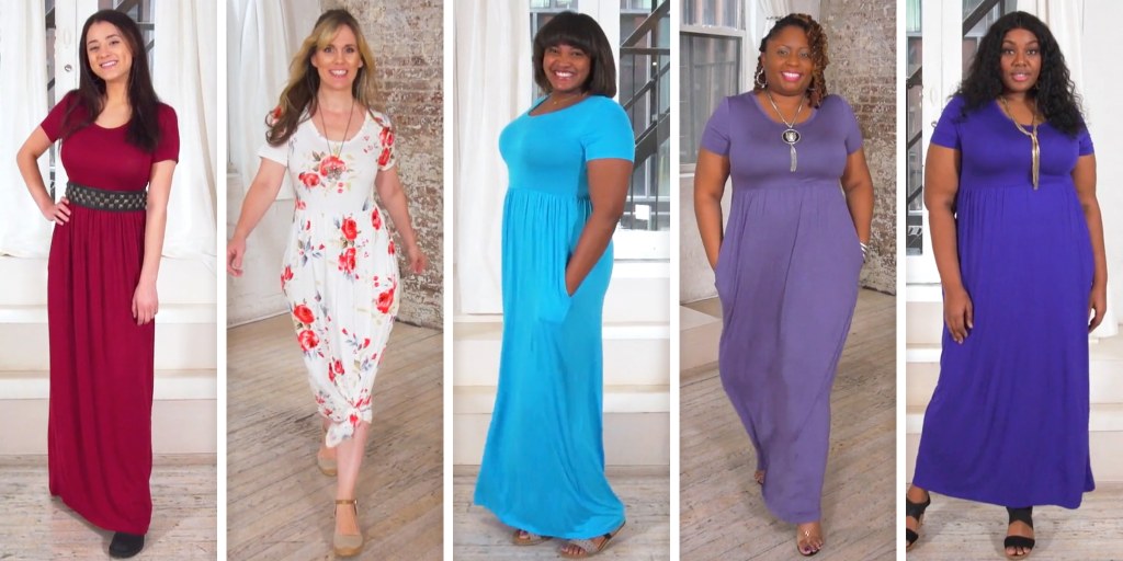 This maxi dress has 4.4 stars on Amazon -- see 5 women try it on for size