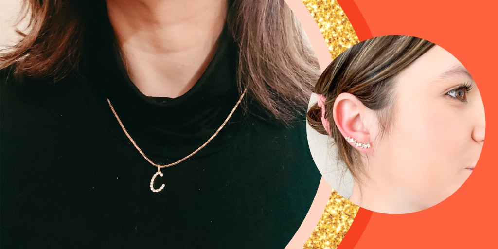 Pavé initial collar necklace baublebar new arrivals