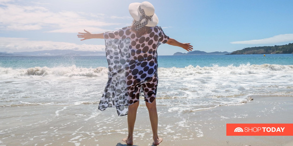 Knee length bathing suit cover ups Clearance