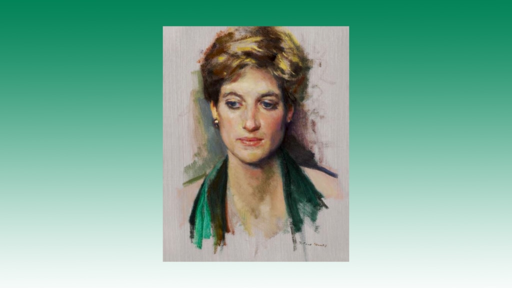 【J17732】DIANA A PORTRAIT Rare portrait of Diana, Princess of Wales, sells for more
