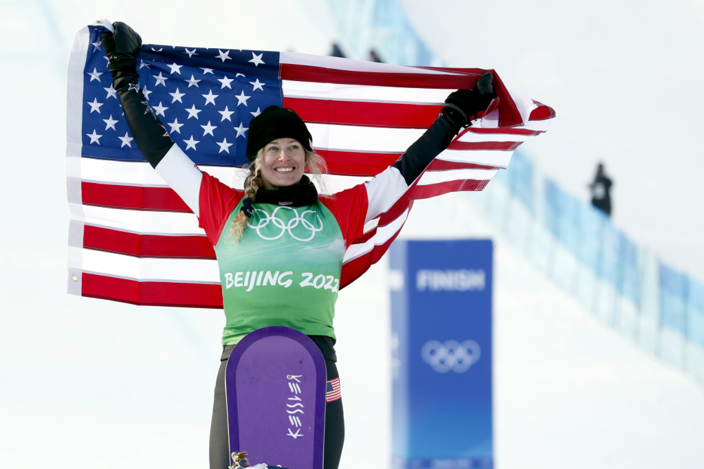 Lindsey Jacobellis earns 1st US gold at Olympics in