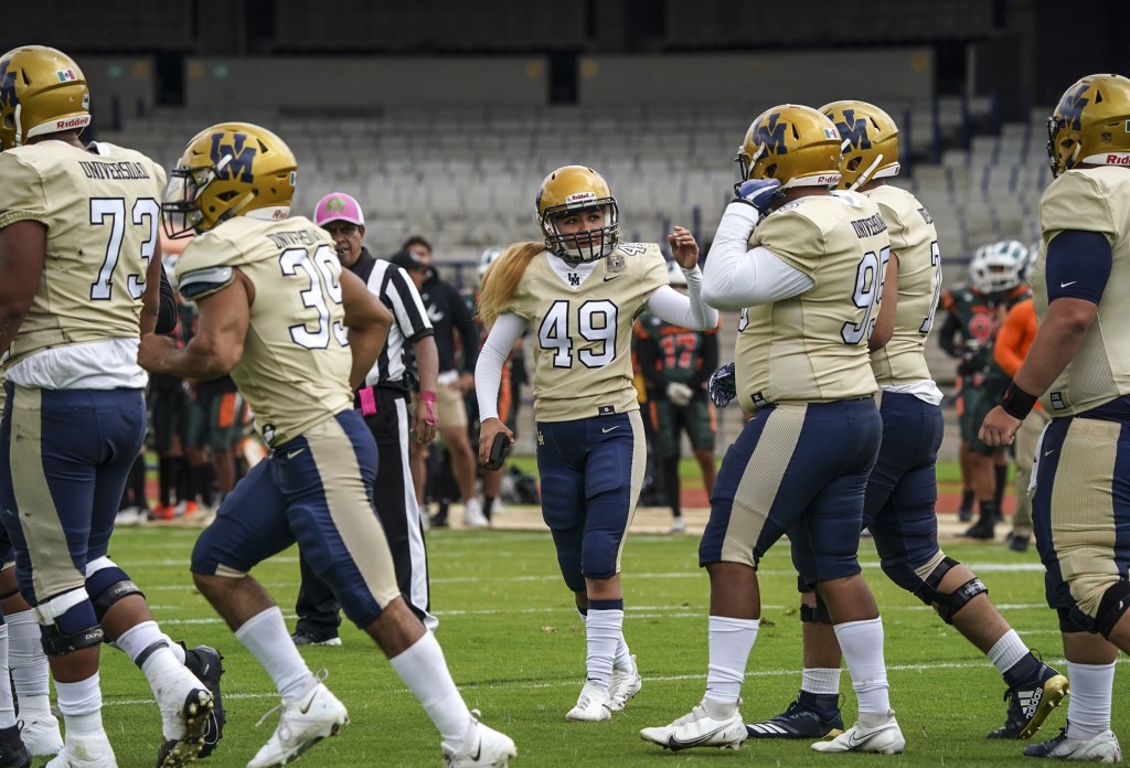 Women's tackle football national team features Albany kicker