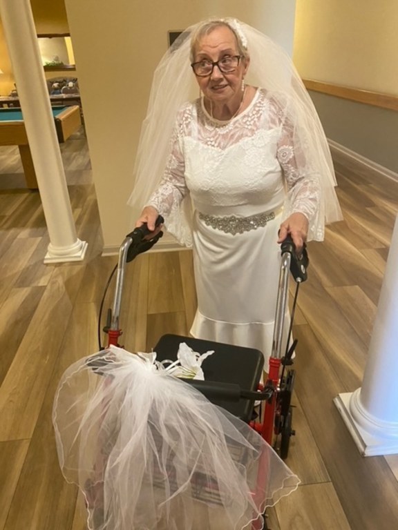 old lady in wedding dress 77-Year-Old Woman Gets Married ... to Herself