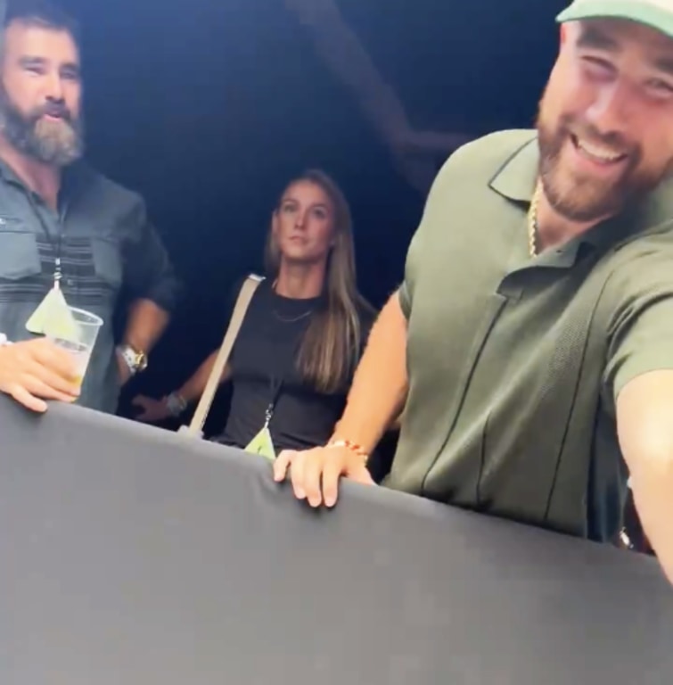 Jason and Kylie Kelce Attend Taylor Swift's 'Eras Tour' Concert In London  With Travis Kelce