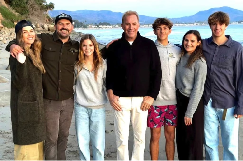 Kevin Costner Shares Rare Photo With 6 of His Kids