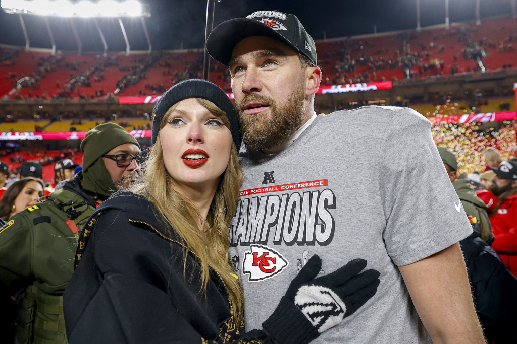 Travis Kelce says he is still 'giddy' over engagement to Taylor Swift