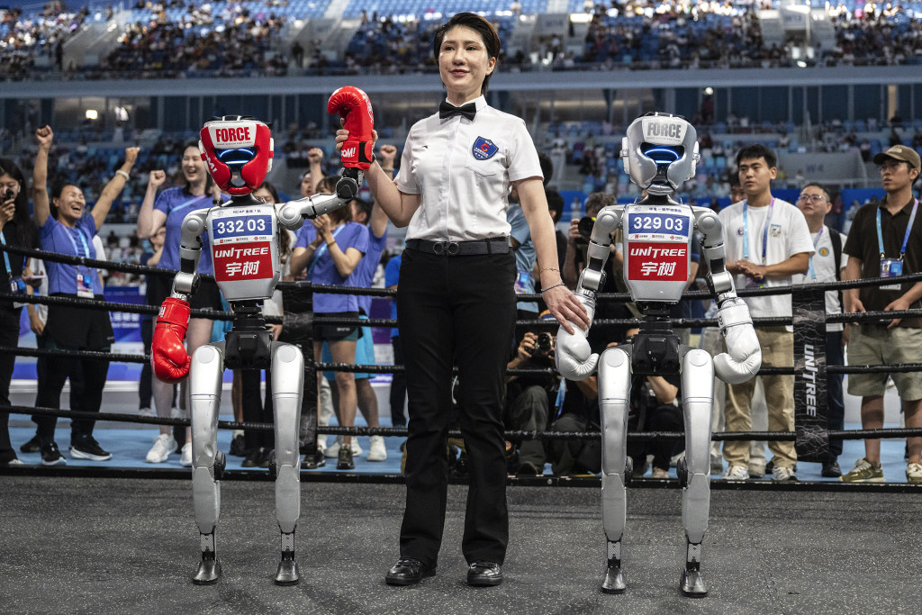 In another AI push, China holds the world's first sports event for humanoid robots