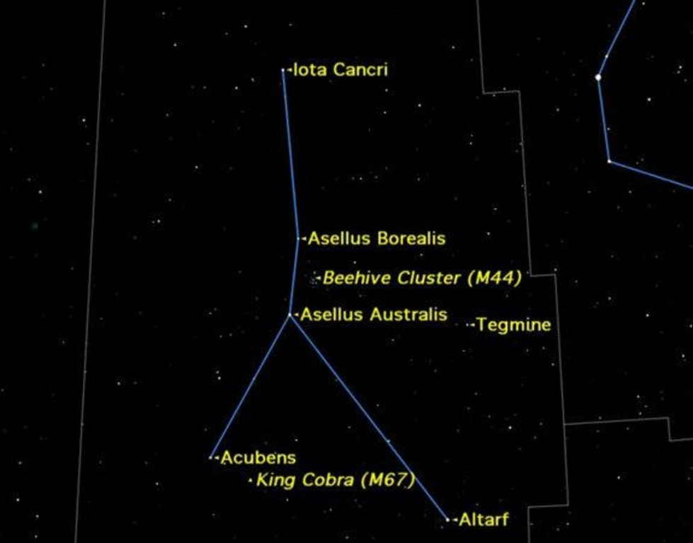 Созвездие рака звезды. Звё9ды в созвездиирака. Альтарф – самая яркая звезда созвездия рак.. Альтарф звезда. Cancer Созвездие.