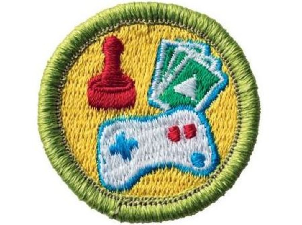 NEW GAME DESIGN TYPE L MERIT BADGE BOY SCOUTS *  Y447 SINCE 1910 BACK 