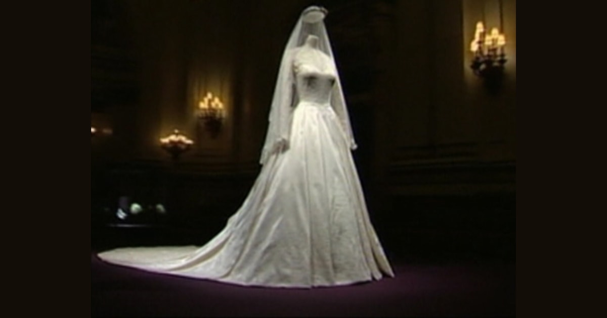 Royal wedding dress goes on display