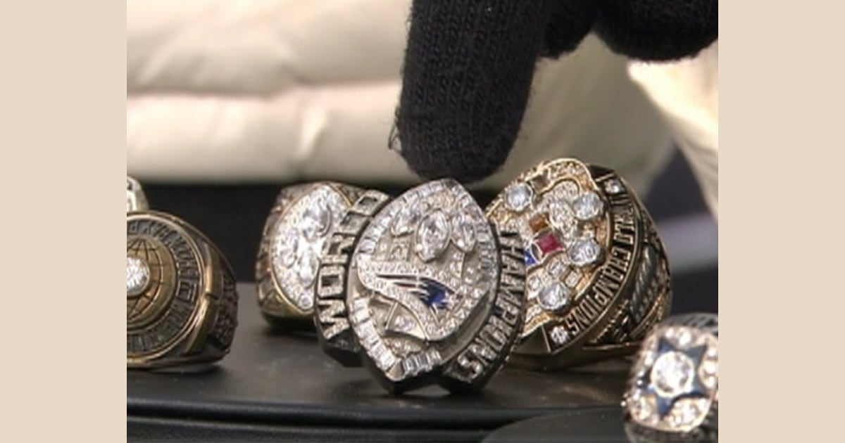 Super Bowl rings from years past