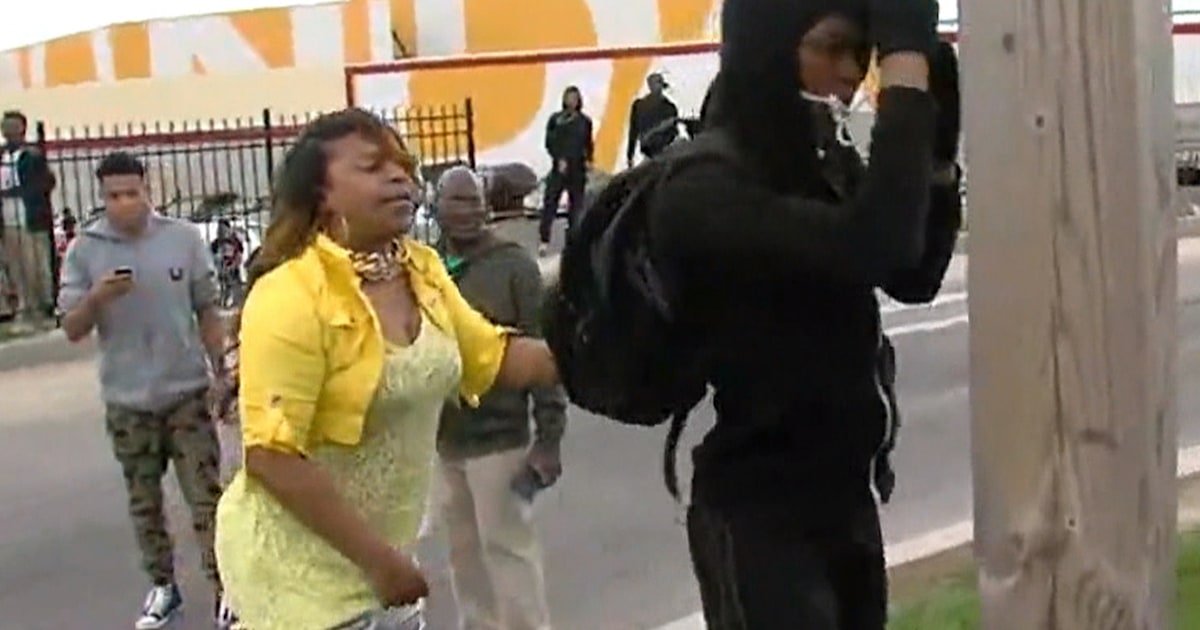 Watch: Baltimore mom tries to stop son from rioting
