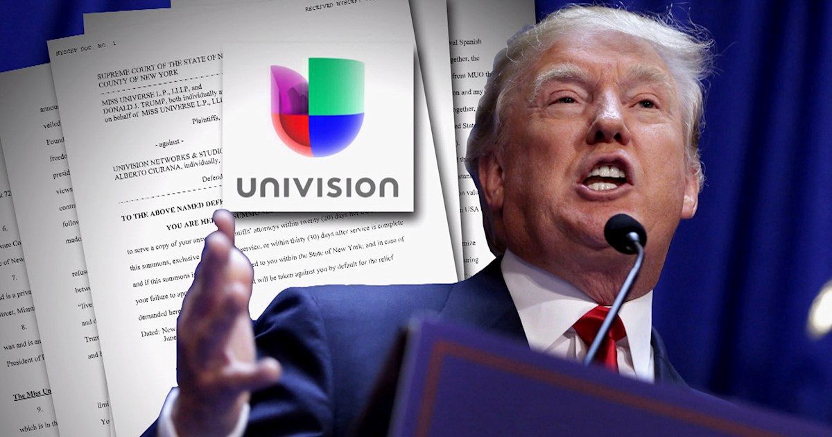 Donald Trump files 500 million lawsuit against Univision