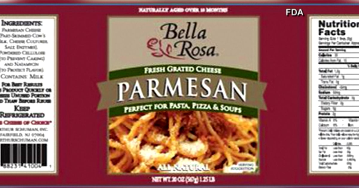 Grated Parmesan cheese from BJ’s Wholesale being recalled