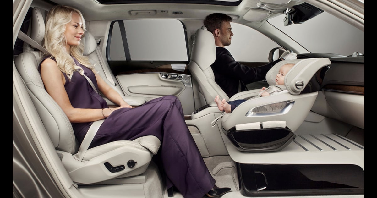 2018 volvo xc90 car seat in front clearance