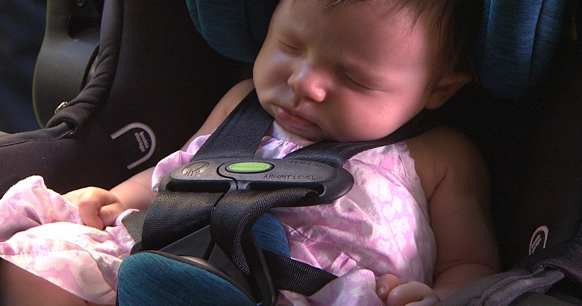 New car seat alerts you if baby is left in car