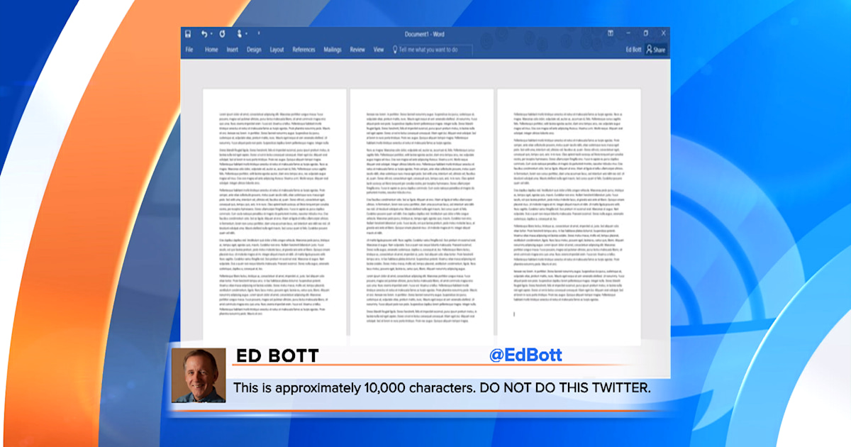 Twitter: We may expand tweets from 140 characters to 10,000