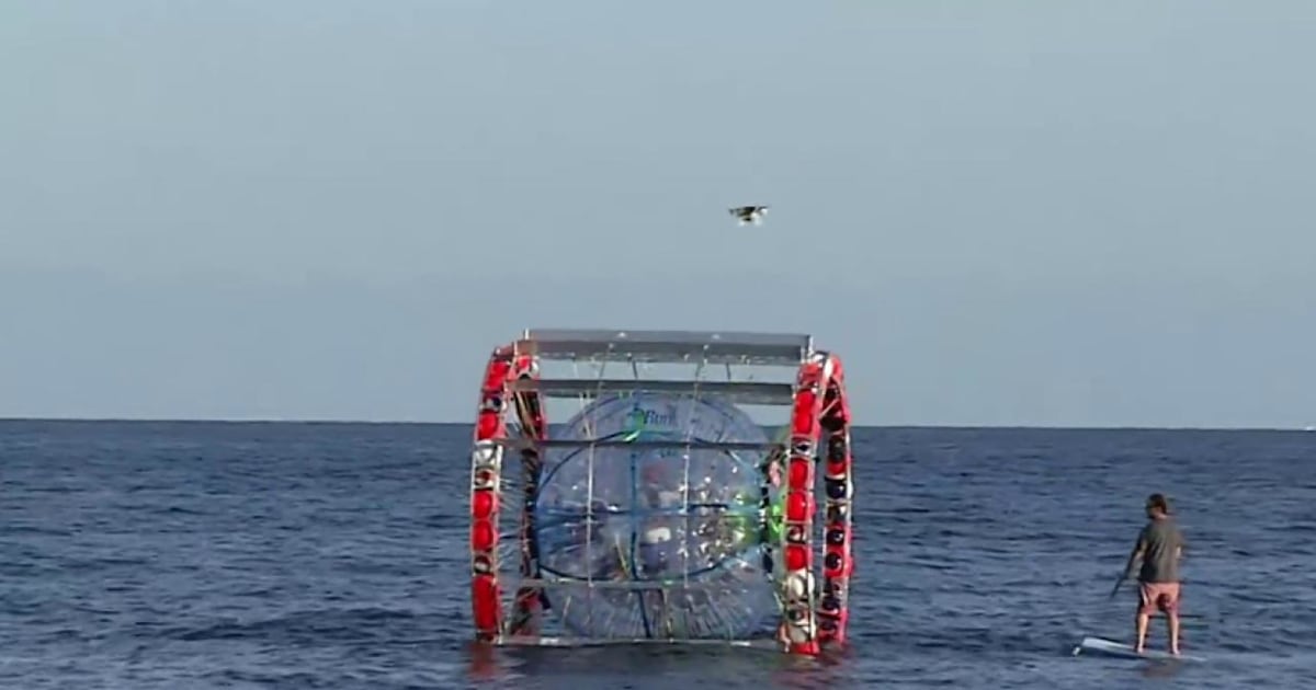 ‘Bubble man’ to run from Florida to Caribbean in ‘floating hamster wheel’