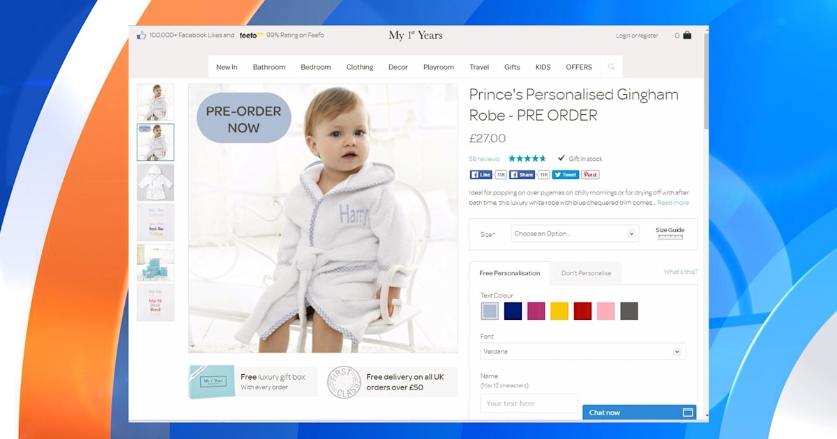 Prince George’s adorable robe is sold out