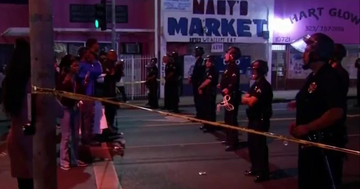 Protesters block Los Angeles traffic over deadly police shooting of teen
