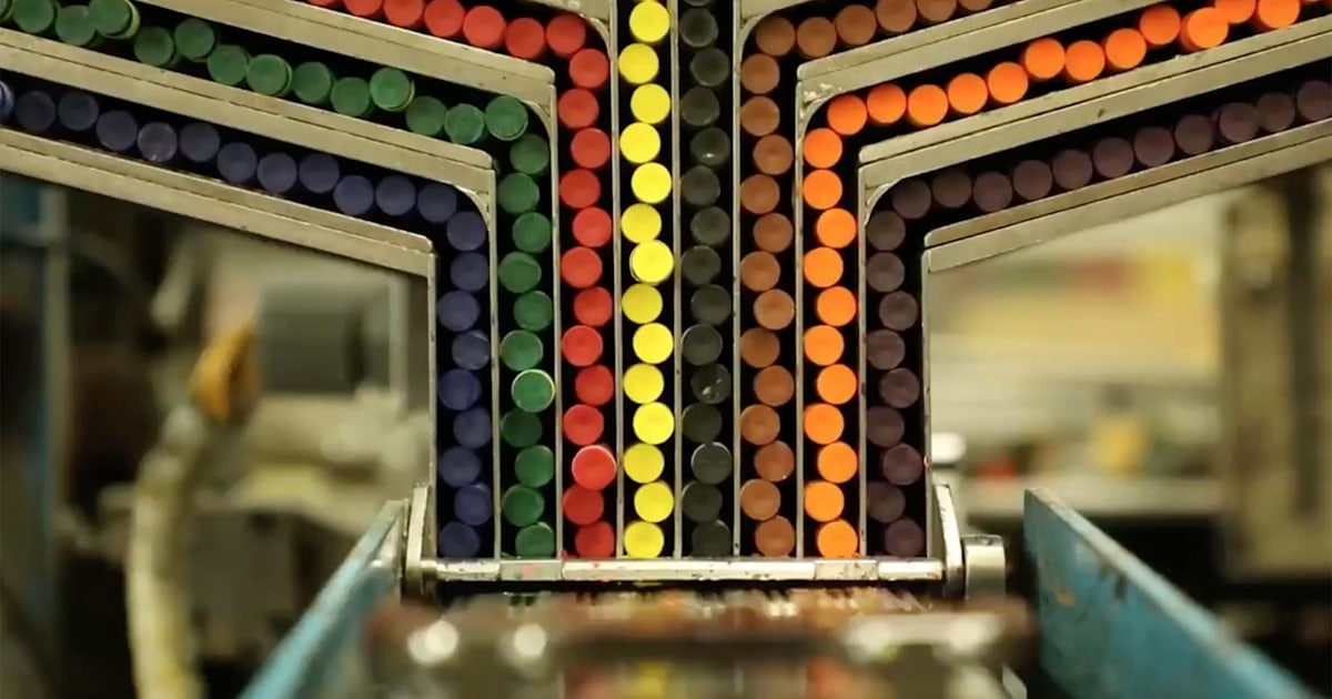 Watch the mesmerizing process of how crayons are made