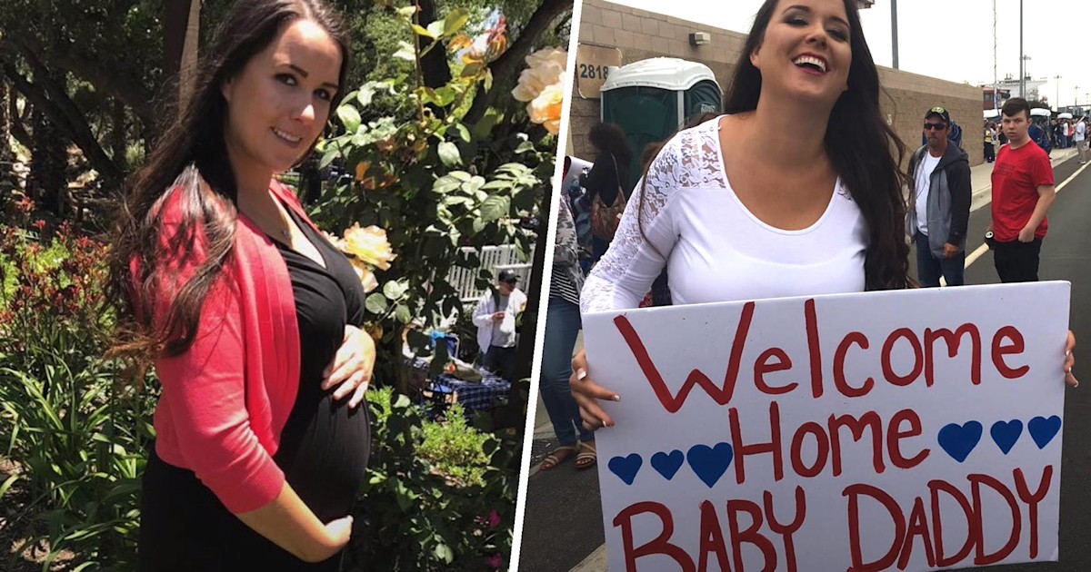 Military Wife Surprises Husband With Pregnancy News At Homecoming 
