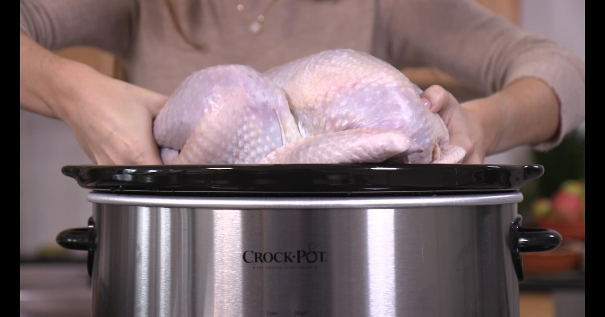 How to make a whole Thanksgiving turkey in a slow cooker