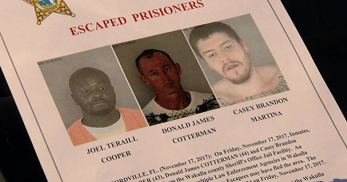 Manhunt underway for 3 escaped inmates in Florida