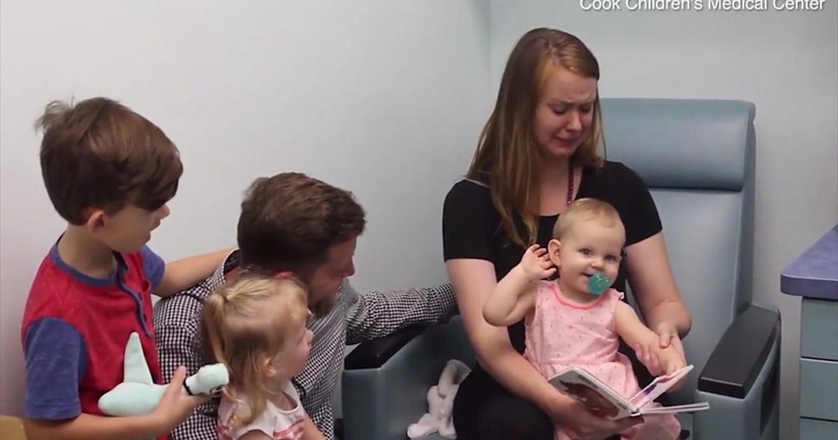 Watch as a 1yearold who is deaf hears for first time