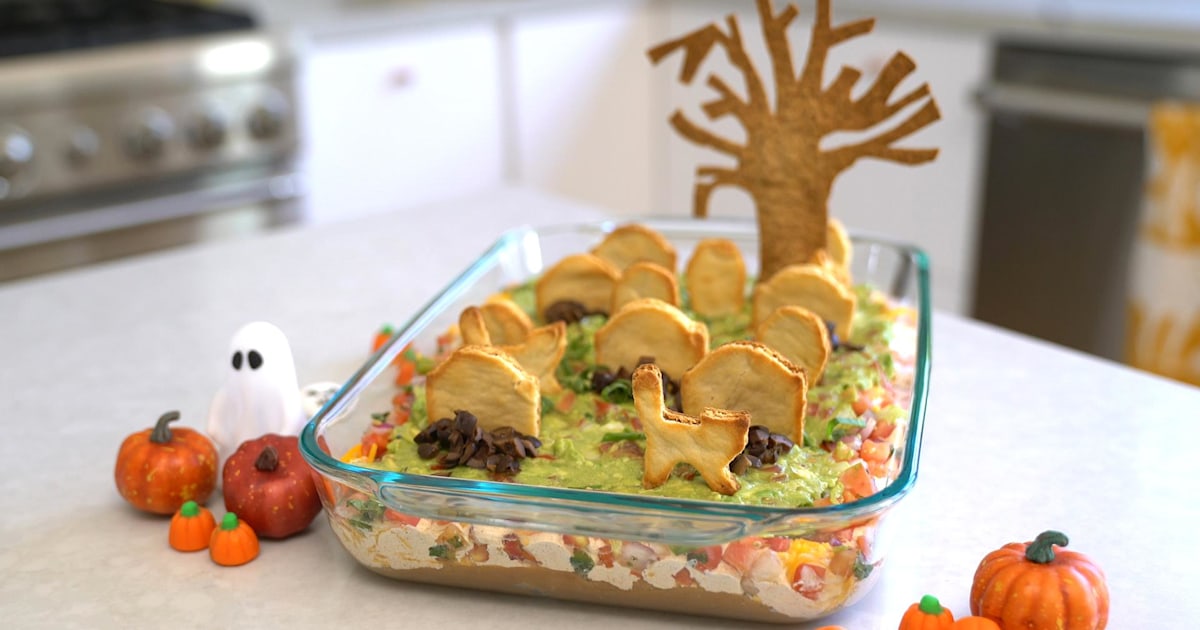 Make a guacamole graveyard dip with tombstone chips for your Halloween ...