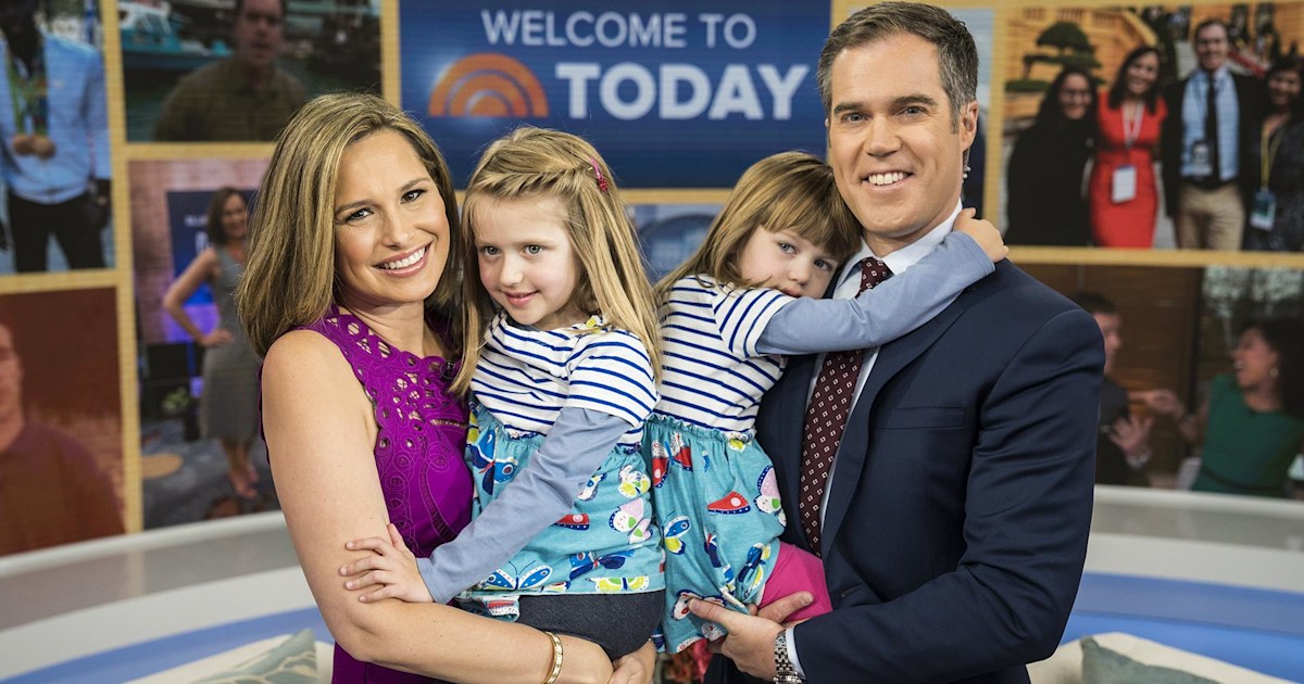 Peter Alexander’s wife and daughters join him to celebrate his new job!
