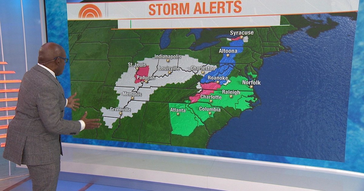 Storm expected to bring snow to the East Coast