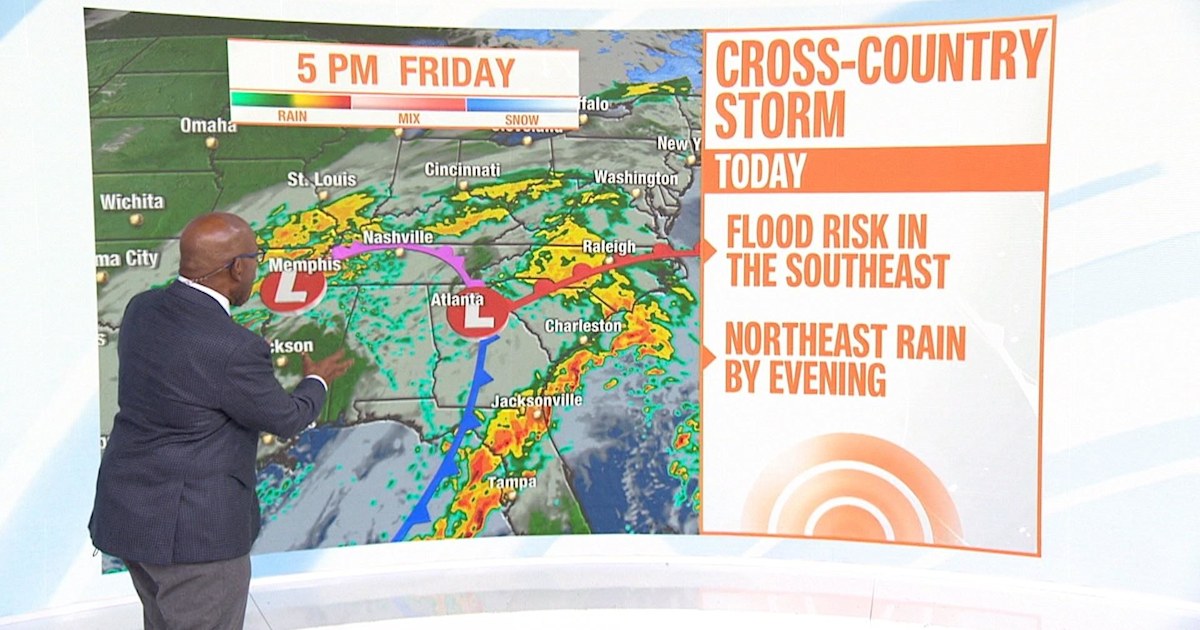 Forecast: Winter storm brings heavy rain to East Coast