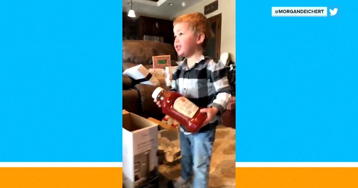 Boy ecstatic over ketchup for Christmas, plus holiday hoverboard fail